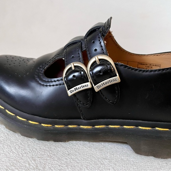 Doc Martens 8065 Smooth Black Leather Mary Jane Platform Shoes, Women’s 6 - Picture 4 of 8